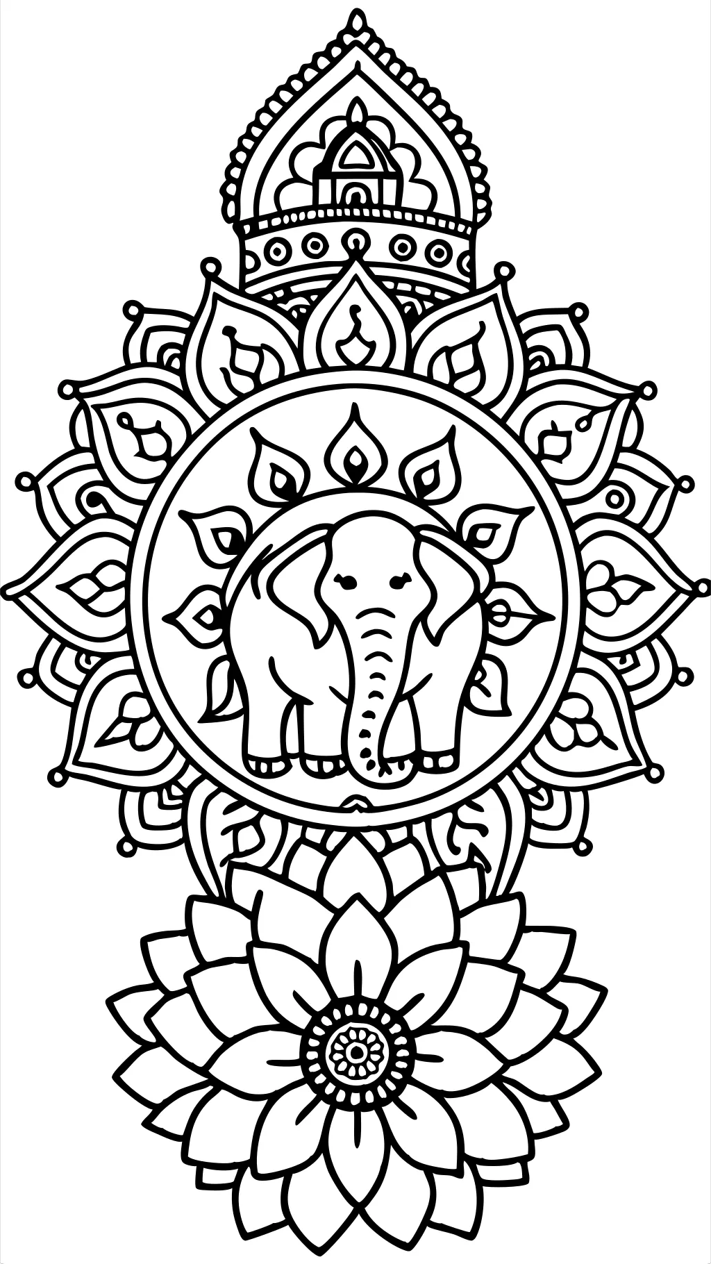 indian coloring page